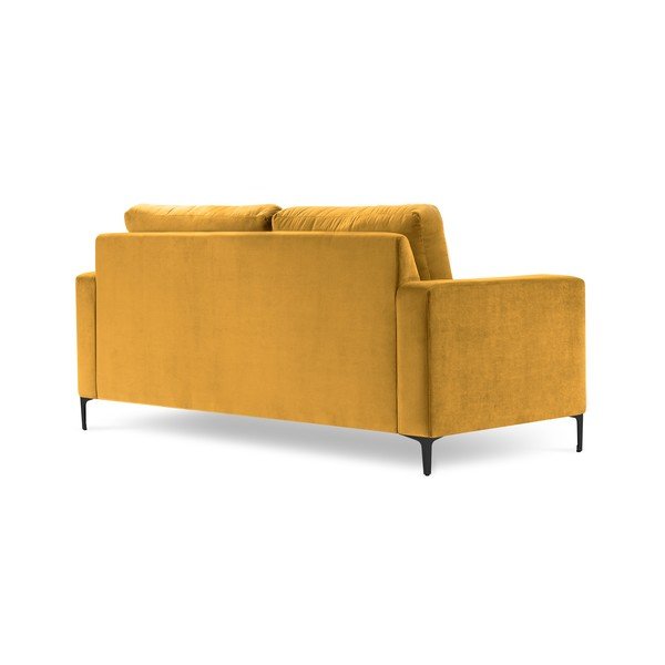 Žuti baršunasti kauč Kooko Home Harmony, 158 cm-image-2