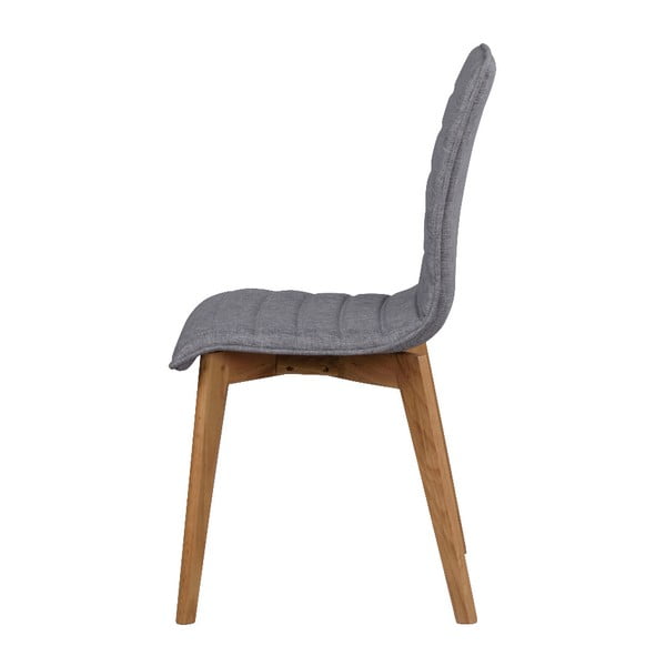 Siva blagovaonska stolica sa smeđim nogama Rowico Grace-image-2