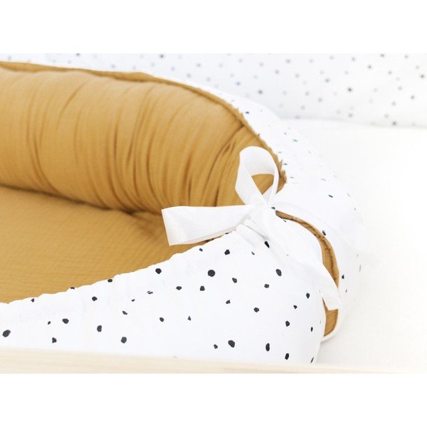 Narančasto-bijelo pamučno gnijezdo Benlemi Dots-image-1