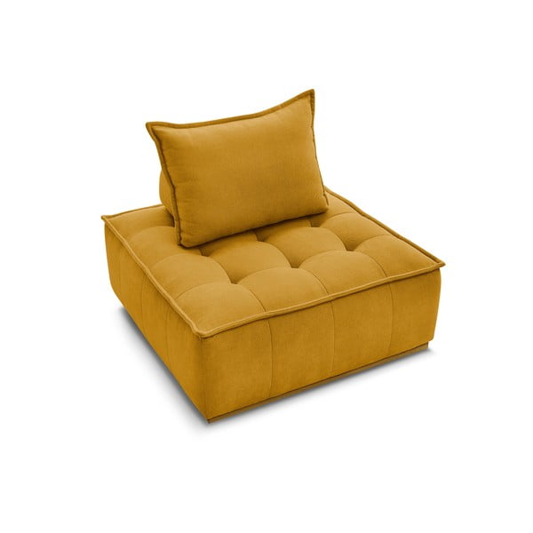 Senf žuta fotelja od šenila Elisa – Bobochic Paris-image-4