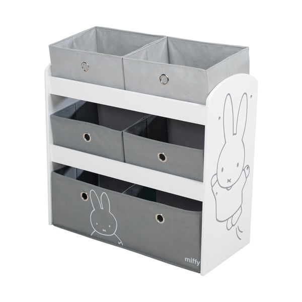 Bijeli/sivi organizator za dječje igračke 63,5x29,5x60 cm Miffy – Roba-image-3