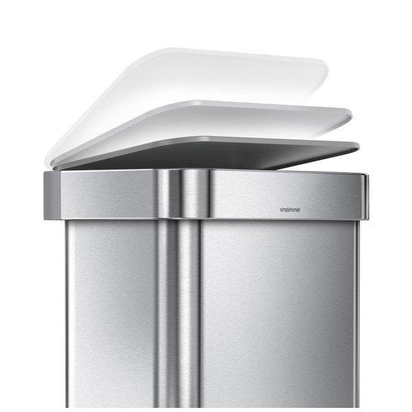 Željezna kanta za smeće s pedalom u srebrnoj boji 45 l – simplehuman-image-3