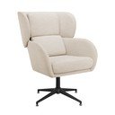 Bijela baršunasti wing fotelja Vanessa – Støraa