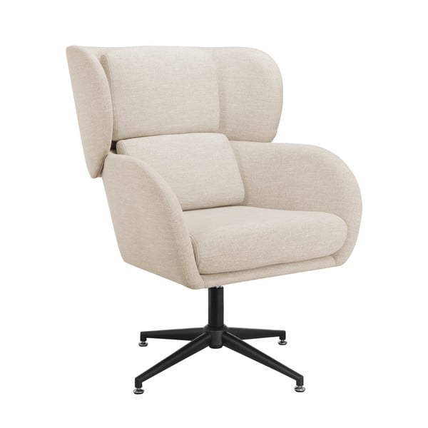 Bijela baršunasti wing fotelja Vanessa – Støraa