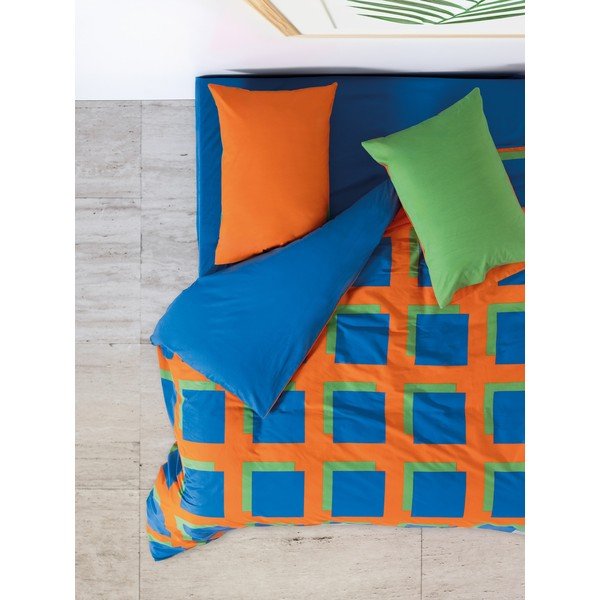 Posteljina za bračni krevet/za produženi krevet od renforce pamuka s uključenom plahtom/4-dijelna 200x220 cm Venus – Mijolnir-image-1