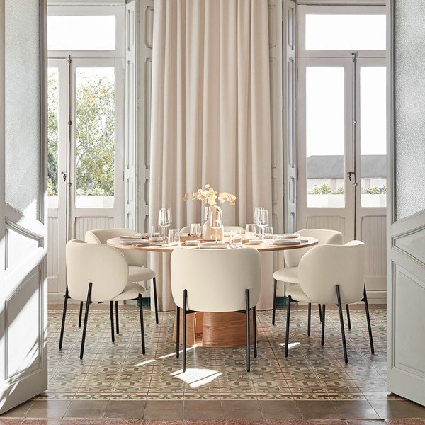 Okrugao blagovaonski stol u dekoru jasena ø 157 cm Cep – Teulat-image-3