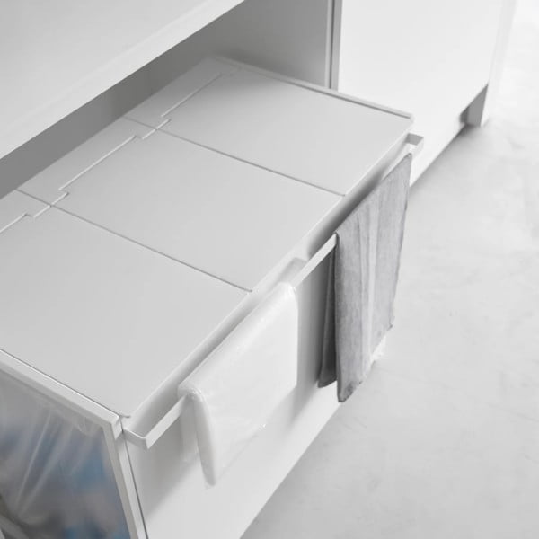 Bijela metalna kanta za smeće za odvojeni otpad Tower – YAMAZAKI-image-2