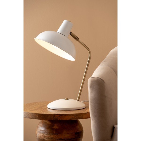 Bijela stolna lampa Present Time ETH Hood-image-1