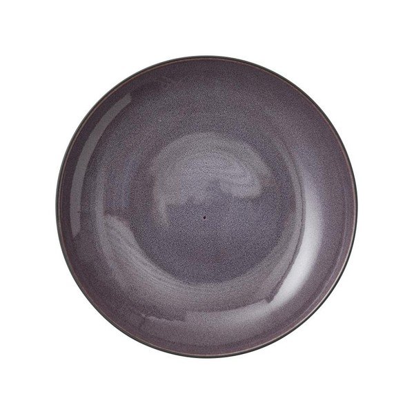 Zdjela za serviranje crne keramike s unutarnjom glazurom u ljubičastoj Bitz Mensa, promjera 40 cm-image-3