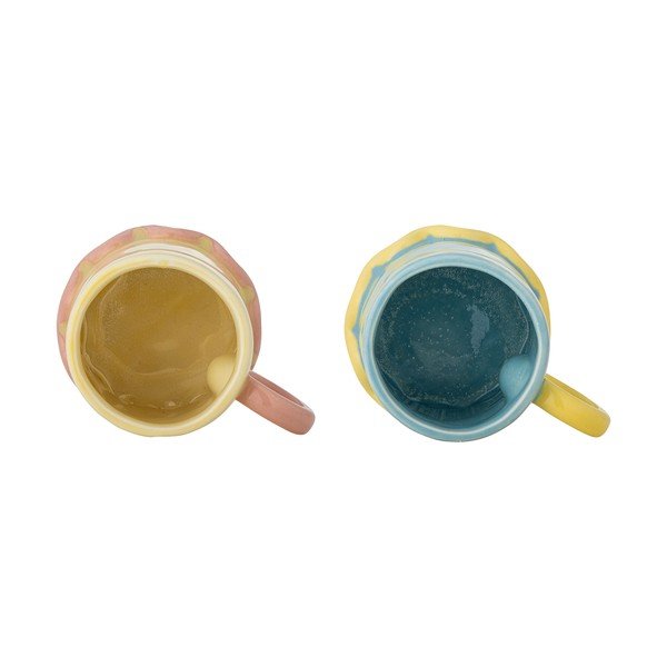 Svijetlo žute/svijetlo plave keramičke šalice u setu 2 kom 350 ml Polly – Bloomingville-image-2