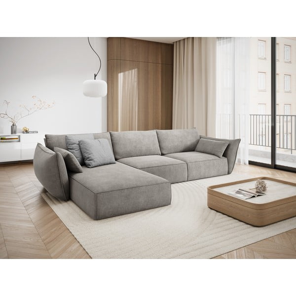 Svijetlo siva kutna garnitura (lijevi kut) Vanda - Mazzini Sofas-image-1