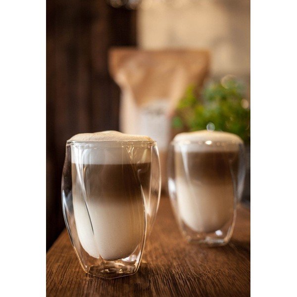 Set od 2 šalice s dvostrukom staklenom stijenkom Vialli Design Latte, 300 ml-image-1