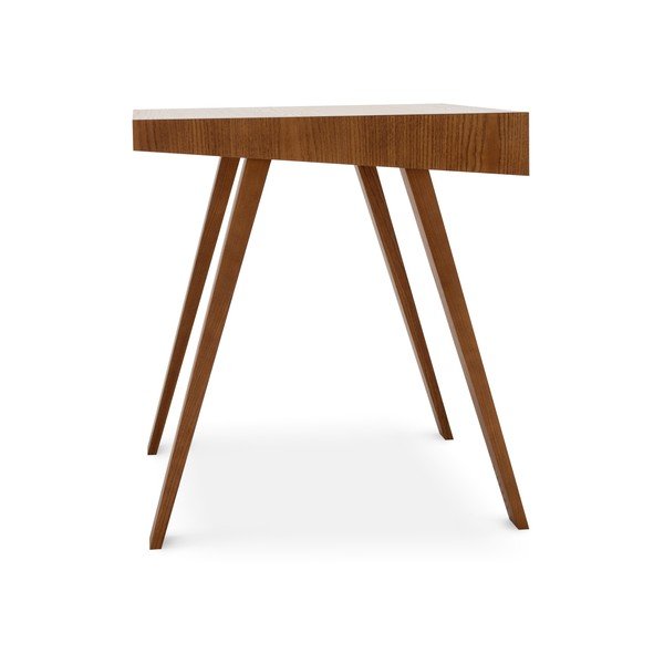 Smeđi radni stol s nogama od jasena EMKO 4.9, 140 x 70 cm-image-2