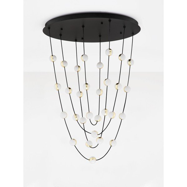 Mat crna LED viseća svjetiljka aluminijska s mogućnosti zatamnjivanja sa sjenilom od akrilnog stakla ø 84 cm Alcinoe – Nova Luce-image-3