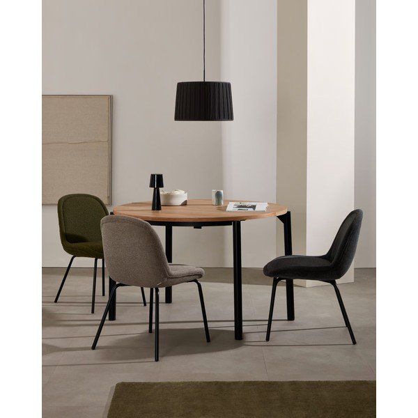 Okrugli proširiv blagovaonski stol u dekoru hrasta ø 120 cm Montuiri – Kave Home-image-1