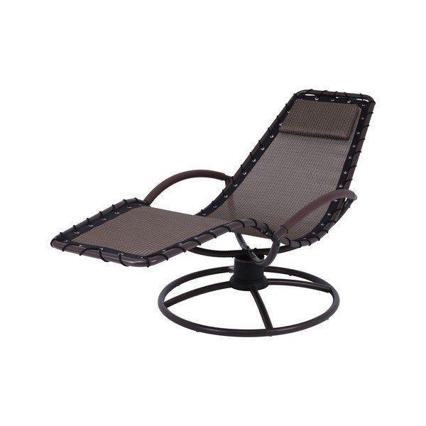 Siva metalna vrtna ležaljka Rhodes – Garden Pleasure