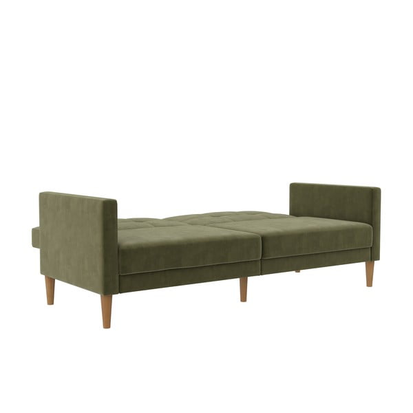 Zelena baršunasti sklopiva sofa 207 cm Lilly – Støraa-image-4