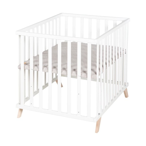 Bijeli putni krevetić od masivne bukve 75x100 cm Lil Planet – Roba-image-2