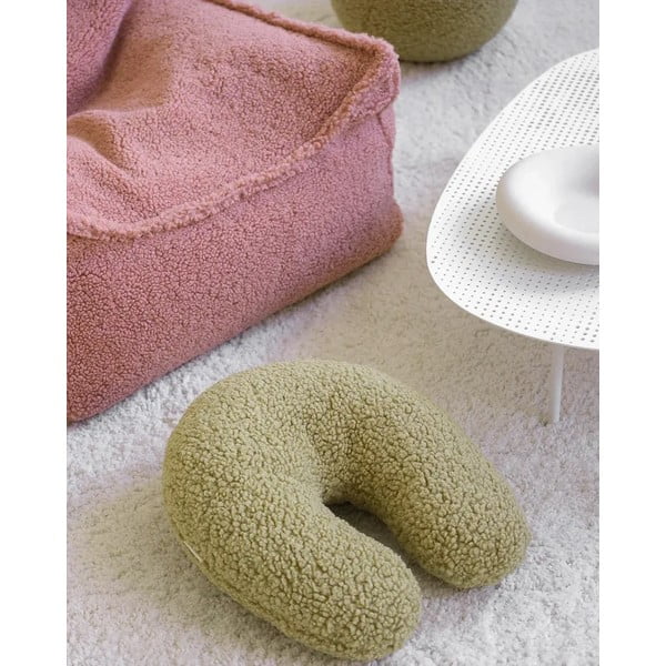 Zeleni dječji jastuk za sjedenje od bouclé tkanine U – Wigiwama-image-3