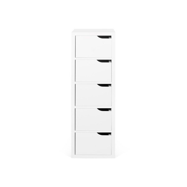 Bijela komoda s 5 TemaHome Basic ladica-image-3