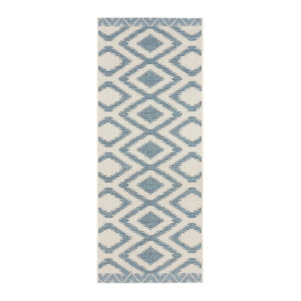 Plavo-krem vanjski tepih NORTHRUGS Isle, 70 x 200 cm