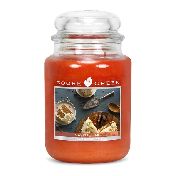 Mirisna svijeća u staklenoj posudi Goose Creek Carrot desert, 150 sati gorenja