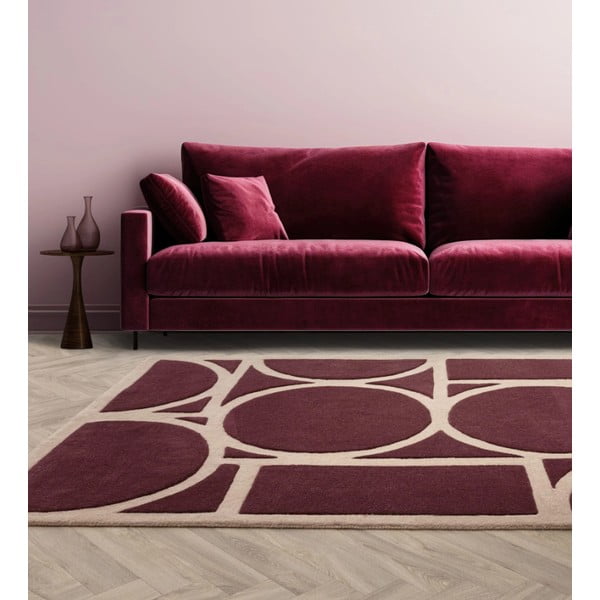 Tamno smeđi vuneni tepih 200x290 cm Metro Plum – Asiatic Carpets-image-3