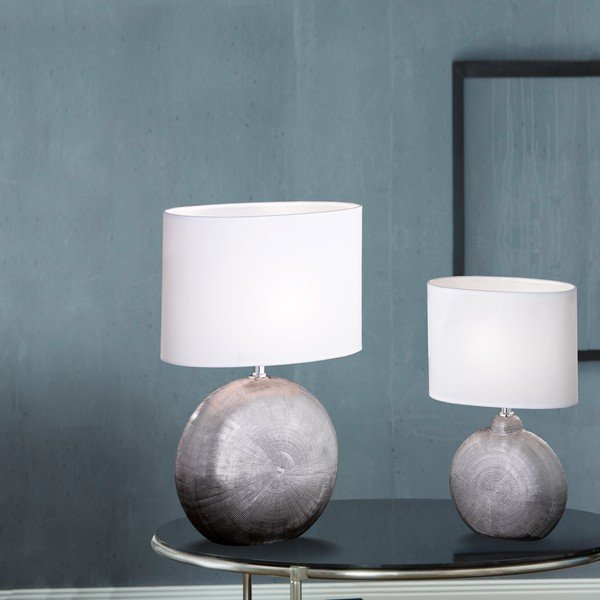 Bijela stolna lampa Fischer & Honsel Foro, visina 53 cm-image-4