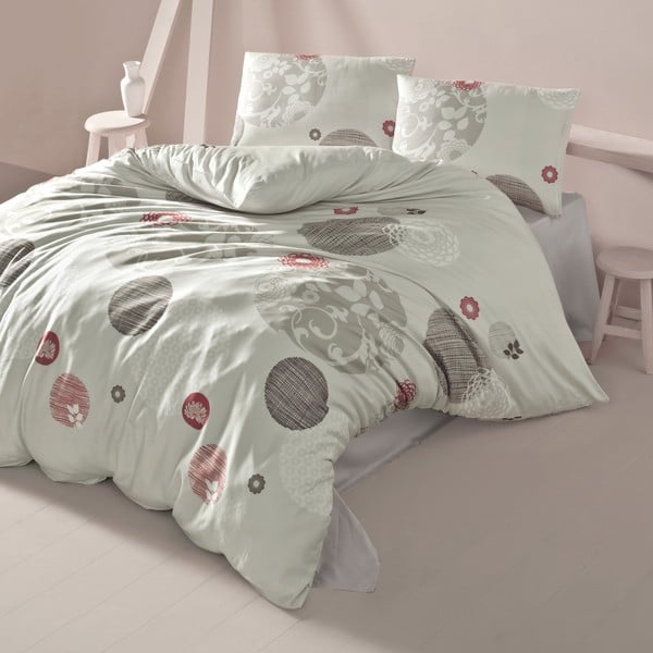 Pamučna posteljina s plahtama i 2 jastučnice za bračni krevet Yade, 200 x 220 cm