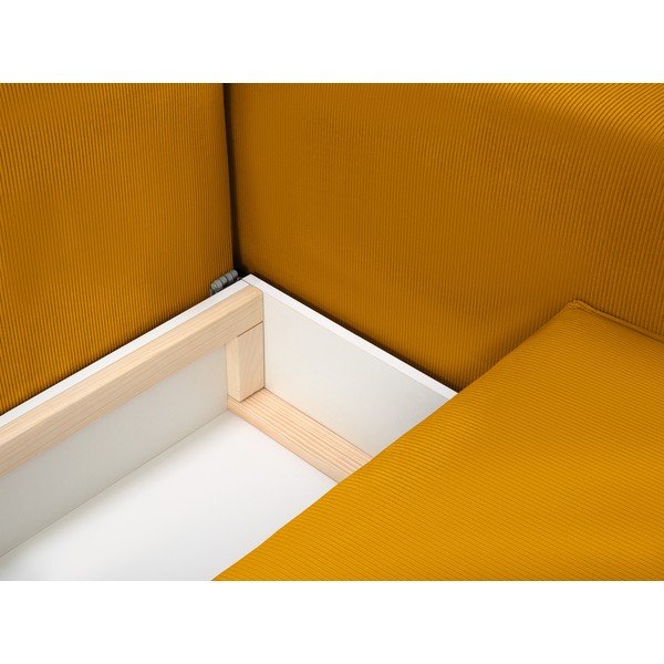 Kauč na razvlačenje od žutog samta Mazzini Sofas Azalea-image-1