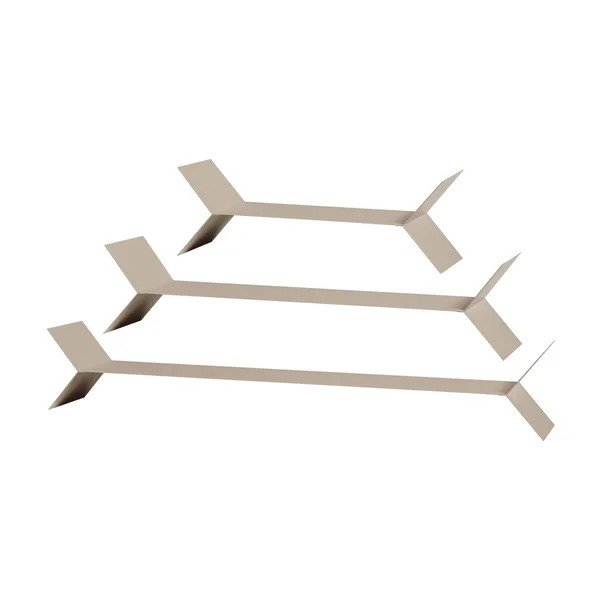 Bež metalne police u setu 3 kom 80 cm Lorin – WOOOD-image-4