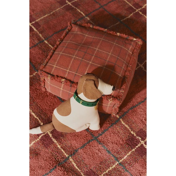 Crveni periv/ručno rađen pamučan tepih 140x190 cm Tartan Vintage Red – Lorena Canals-image-2