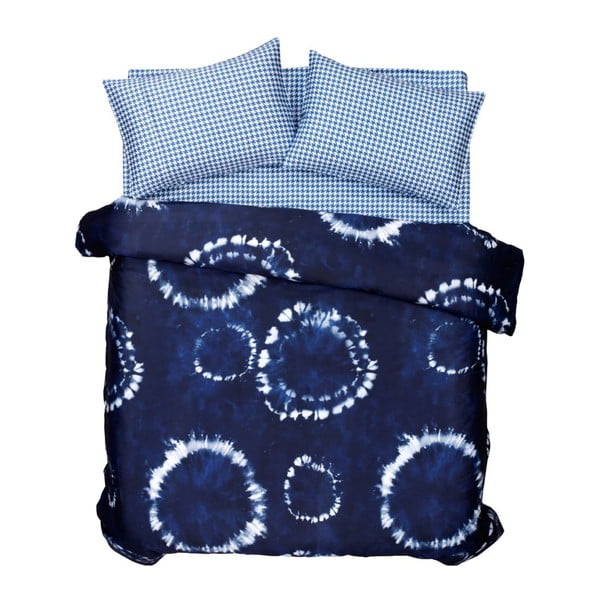 Komplet posteljine i plahti Batik Blue, 200x220 cm