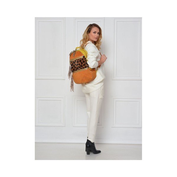 Ruksak Carla Ferreri Cognac Giallo-image-3