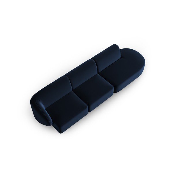 Plava baršunasti sofa s lijevim kutom 311 cm Paolo – Milo Casa-image-1