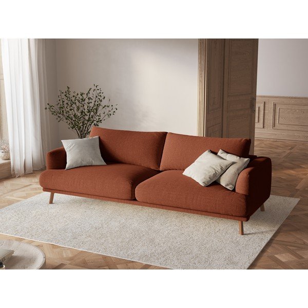 Sofa boja terakote 200 cm Naomi – Micadoni -image-1