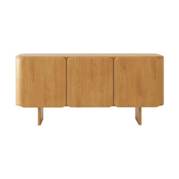 Komoda od punog hrasta u prirodnoj boji 160x76x45 cm Charlotte – Micadoni -image-2