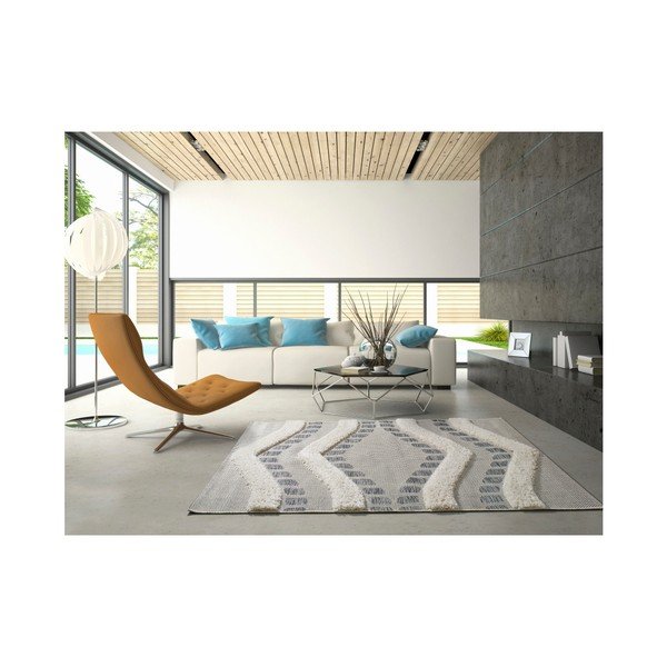Bijelo-sivi tepih Universal Cheroky Harto, 155 x 230 cm-image-1