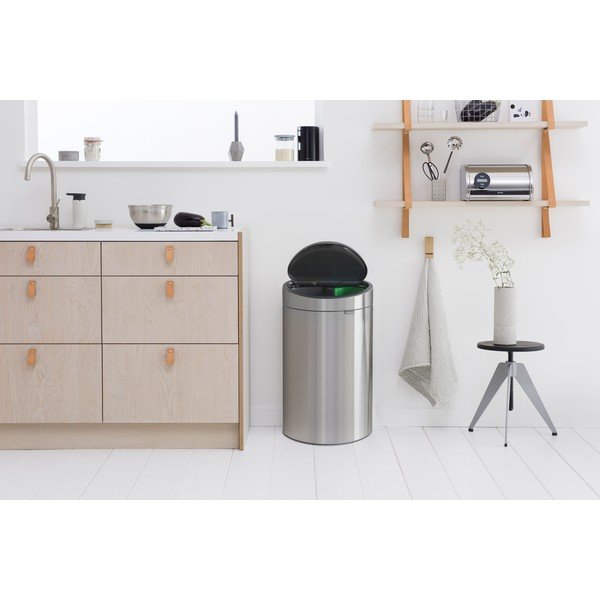 Željezna kanta za smeće za odvojeni otpad/na dodir u mat srebrnoj boji 33 l Touch Bin Recycle – Brabantia-image-1