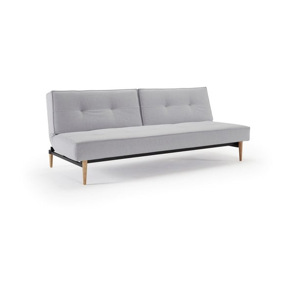 Sivi kauč na razvlačenje s drvenom podlogom Innovation Splitback Elegance Light Grey