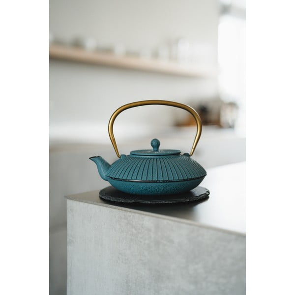 Plavi čajnik od lijevanog željeza 1,1 l Linhai – Bredemeijer-image-1