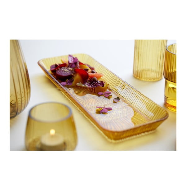 Narančasti stakleni tanjur za posluživanje 14x38 cm Kusintha – Bitz-image-4