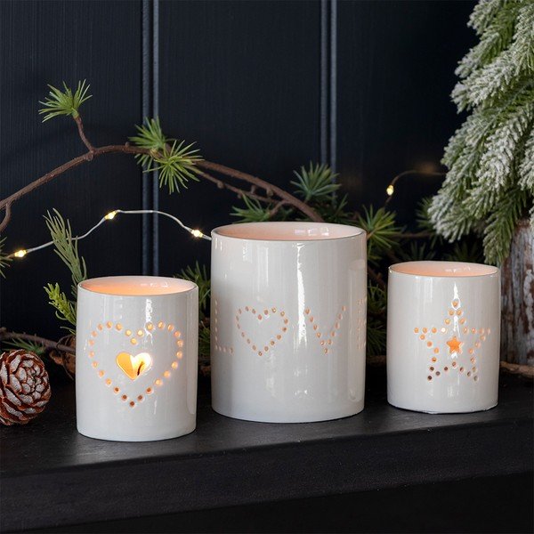 Keramički svijećnjak za svijeću lučicu Heart – Rex London-image-1