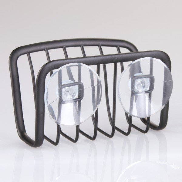 Crni metalni samostojeći vakuumski držač iDesign Axis, 6,5 x 14 cm-image-1