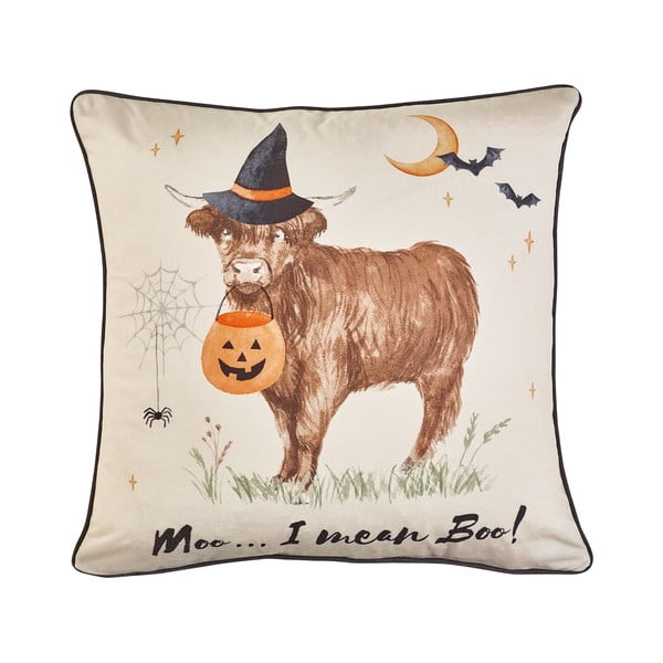 Ukrasni jastuk s motivom noći vještiva 45x45 cm Halloween Highland Cow – Catherine Lansfield
