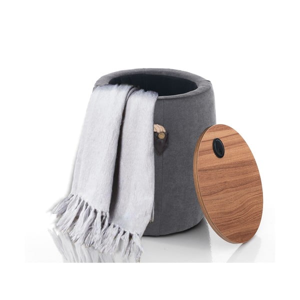 Sivi pouf s prostorom za odlaganje Tomasucci Barril-image-1