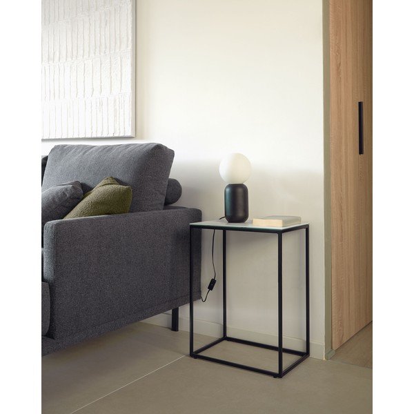 Pomoćni stol s keramičkom daskom 30x45 cm Rewena – Kave Home-image-1