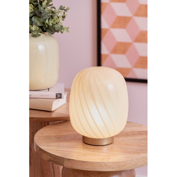 Svijetlo žuta stolna lampa sa staklenim sjenilom (visina 20 cm) Summer Globe – Leitmotiv-image-1