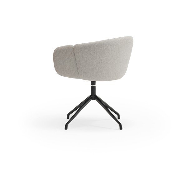 Svijetlo siva podstavljena blagovaonska stolica s naslonima za ruke Add – Teulat-image-3