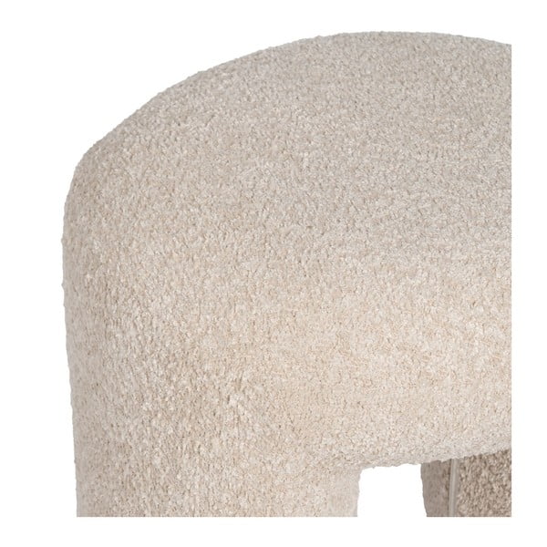 Bež tabure od bouclé tkanine Suave – Ixia-image-3